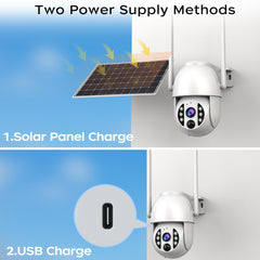G4Q3-U Solar Outdoor PTZ WiFi Security Camera – 3MP, Auto Tracking, Color Night Vision