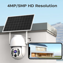 G4Q3-U Solar Outdoor PTZ WiFi Security Camera – 3MP, Auto Tracking, Color Night Vision