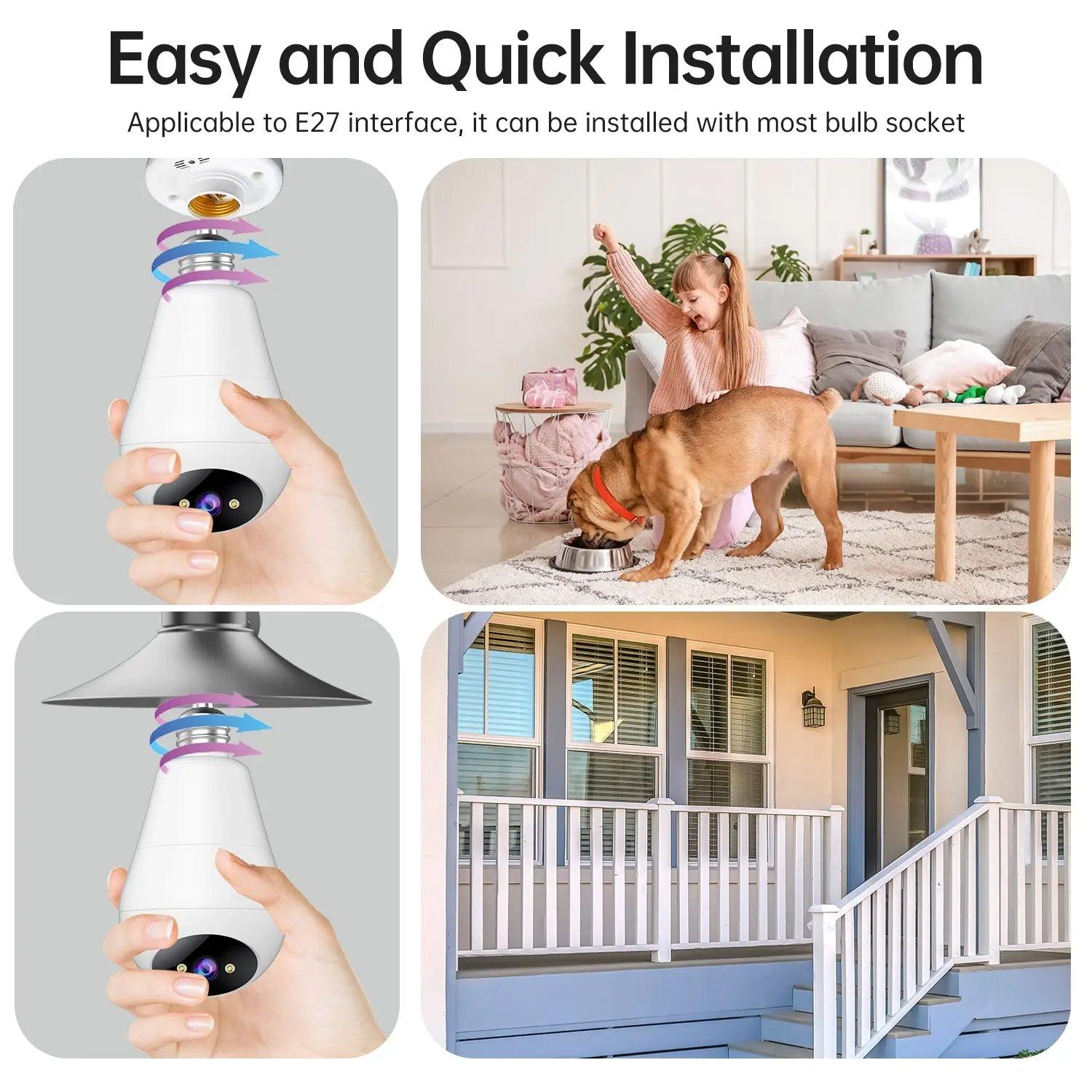 JOOAN Security Wireless Light Bulb Camera  For Home And Business JOOAN