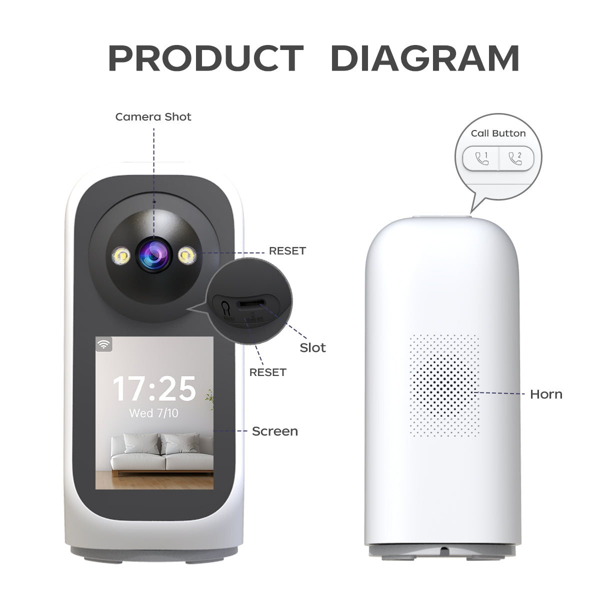 Jooan Home Indoor Security Camera with Screen
