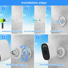 S7-U 2K Wireless Battery Security Camera | Color Night Vision, 2-Way Audio, PIR Motion Detection