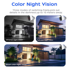 S7-U 2K Wireless Battery Security Camera | Color Night Vision, 2-Way Audio, PIR Motion Detection
