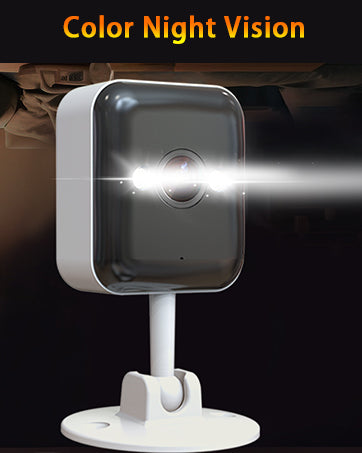 wireless security camera with light at night for home security